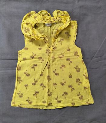 Tshirt tunique jaune fille 2 ans