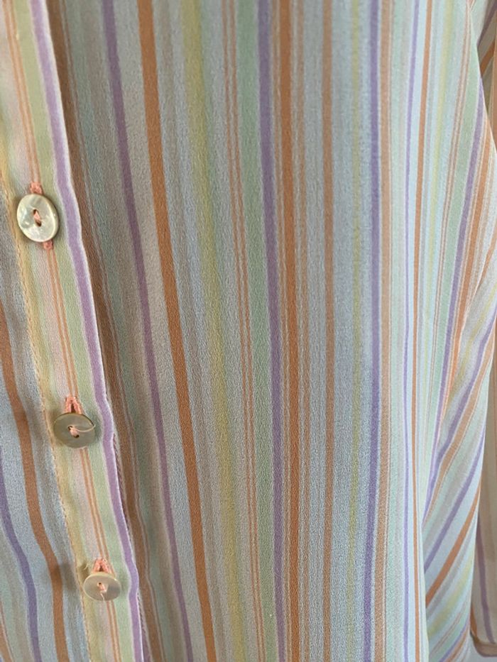 Chemise Afibel en voile aux couleurs pastels taille 38 - photo numéro 3