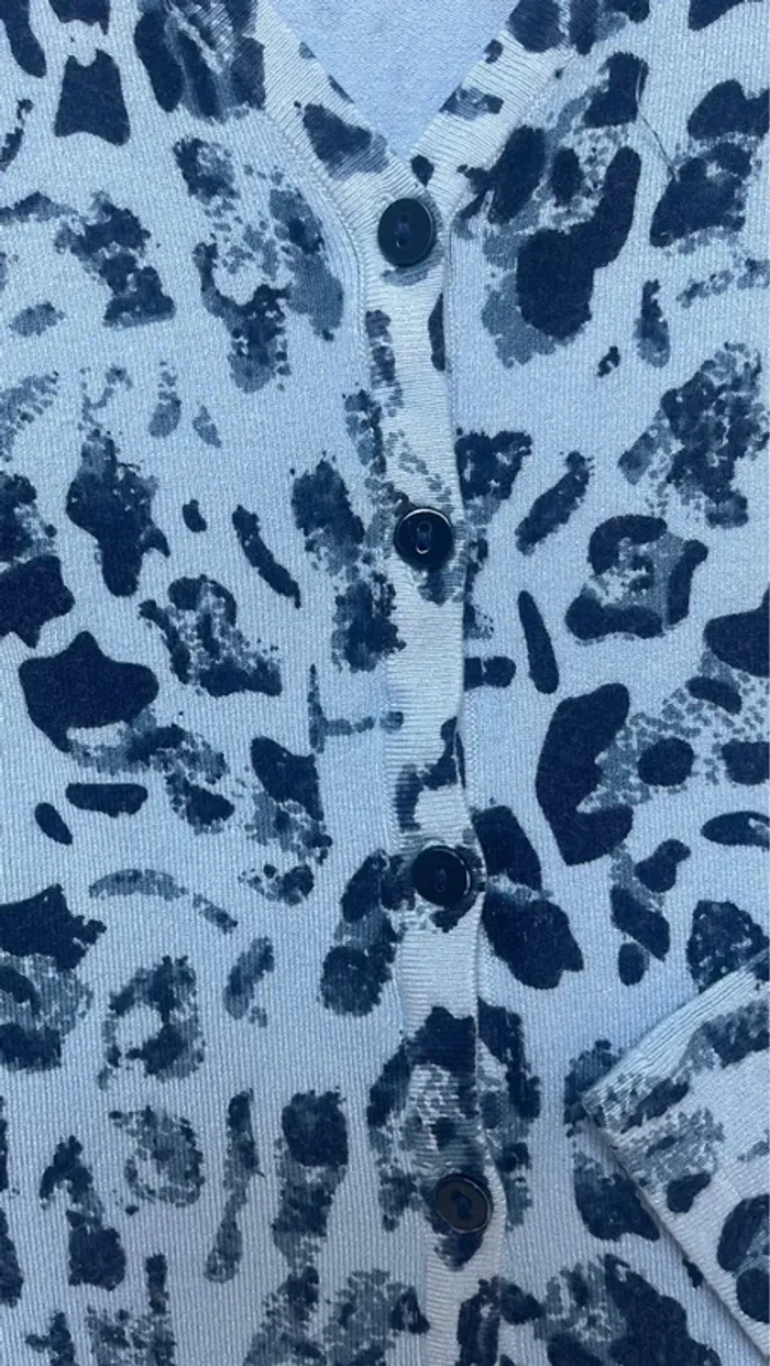 Gilet bleu ciel et bleu marine - photo numéro 4