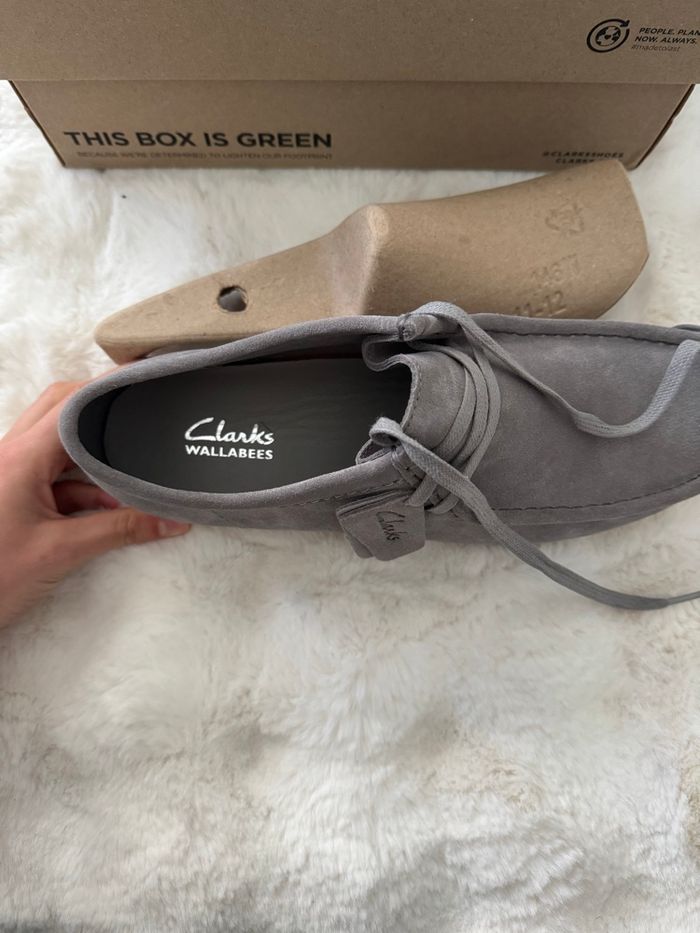 Clarks Derbys en nubuck Wallabee Evo - Gris clair - photo numéro 9