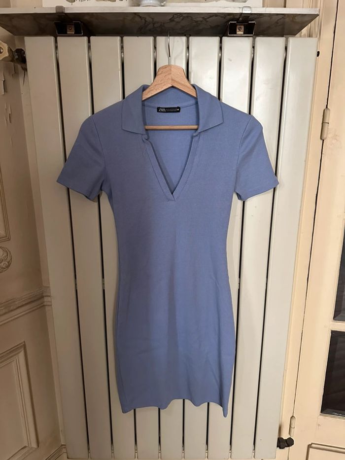 Robe Col V Zara Bleu - Lila