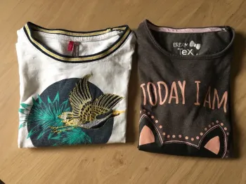 Lot de 2 tee-shirts manches longues 8 ans