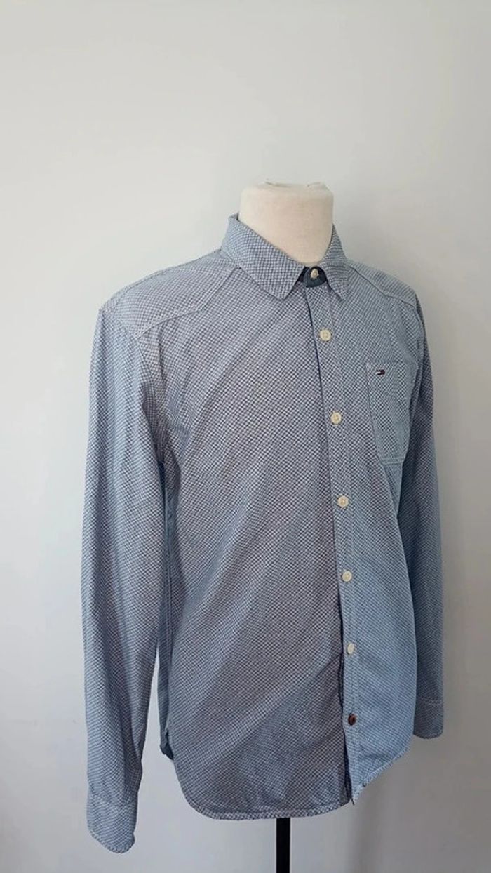 Chemise Hilfiger Denim bleu clair taille M