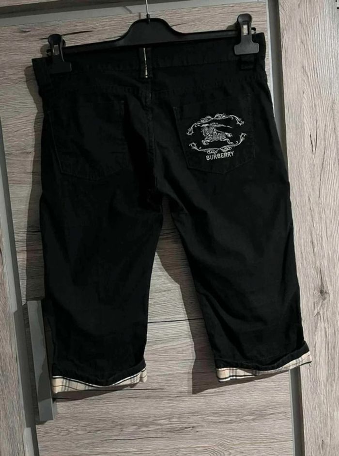 Pantacourt  bermuda  femme  38  noir  stretch  carreaux  tartan check - photo numéro 3