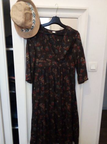 Robe longue camaïeu