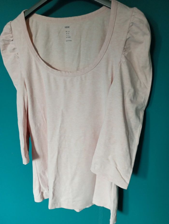 Tee shirt coton abricot - photo numéro 3