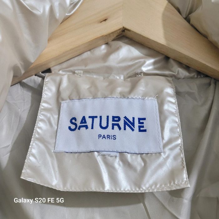 Doudoune manteau femme beige métallisé Saturne taille L - photo numéro 14