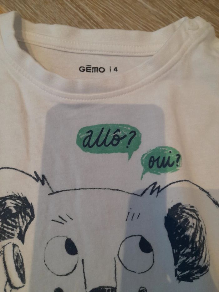 Tee shirt manches longues 🐨 gemo 4 ans - photo numéro 2