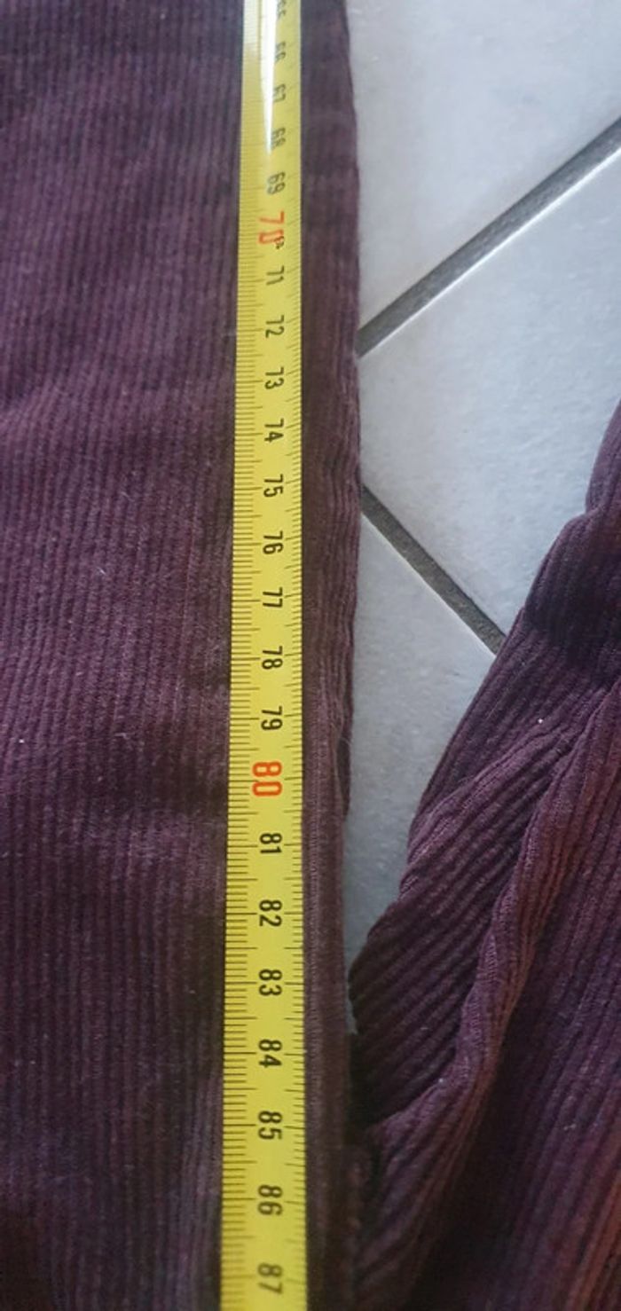 Pantalon velour bordeaux - photo numéro 5