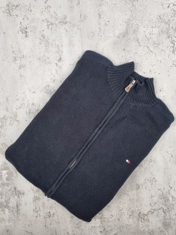 Veste zippée Tommy Hilfiger noire – Taille L Homme (mesures en photos)