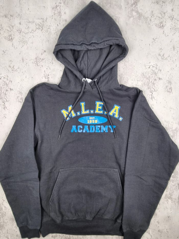 Pull à capuche universitaire "MLEA Academy" Noir – Taille S Hommes - photo numéro 3