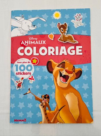 Livre coloriage Animaux Disney + stickers