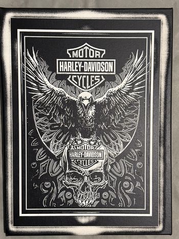 Tableau Harley Davidson en toile 30x40cm