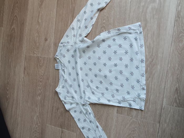 Tee-shirt blanc motifs flocons taille 6 ans la redoute - photo numéro 2