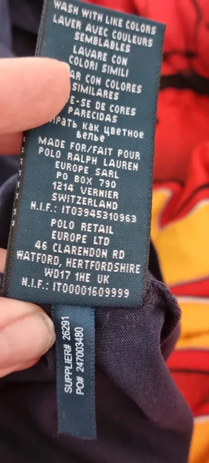 Tee-shirt Ralph Lauren bleu marine T S - photo numéro 5