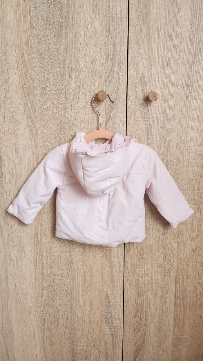 Veste à capuche bébé fille – Pom Petit Pom – 3 mois – Rose clair - photo numéro 3
