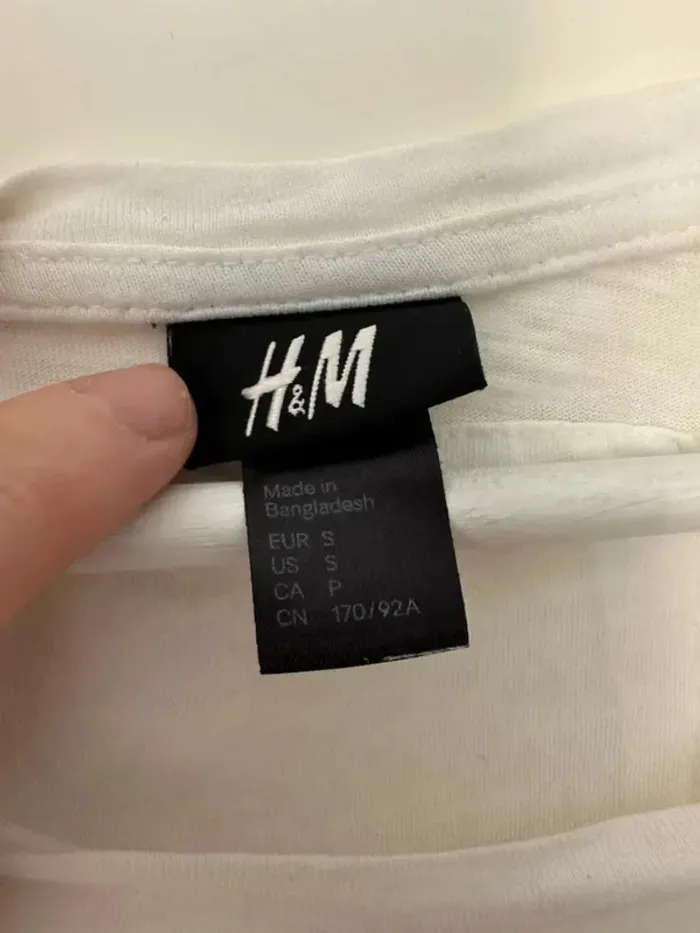 Tshirt blanc homme h&m taille S - photo numéro 3