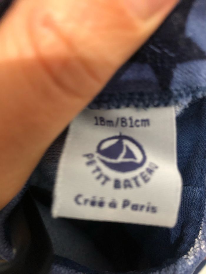 Jolie robe en velours bleu Petit Bateau 18 mois - photo numéro 4