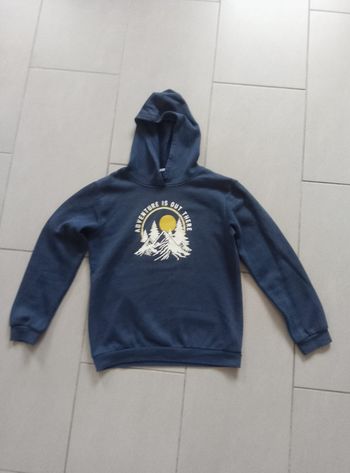 Sweat à capuche garçon 12 ans bleu marine