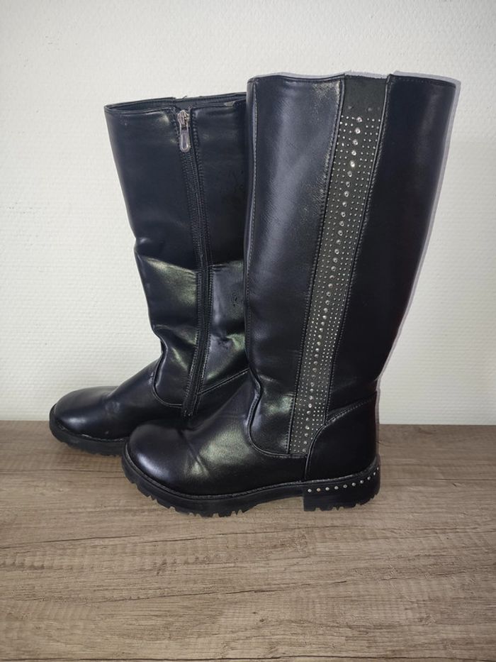 Bottes fille pointure 36 noires - photo numéro 2