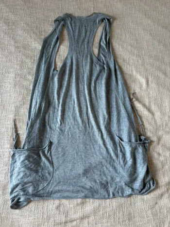 Gilet long sans manches gris – Taille 1 Cop Copine