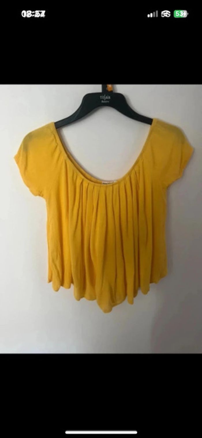 Haut jaune Vintage Dressing - Taille unique en viscose, fluide - photo numéro 2