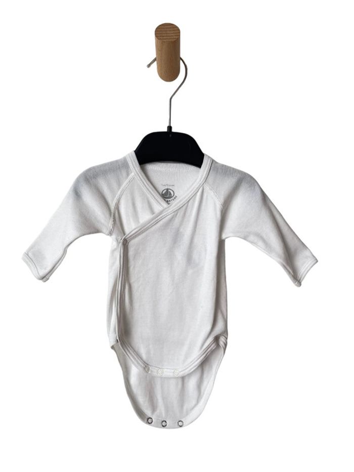 LOT DE 2 bodies manches longues - Petit Bateau 1 mois (54cm) - photo numéro 3