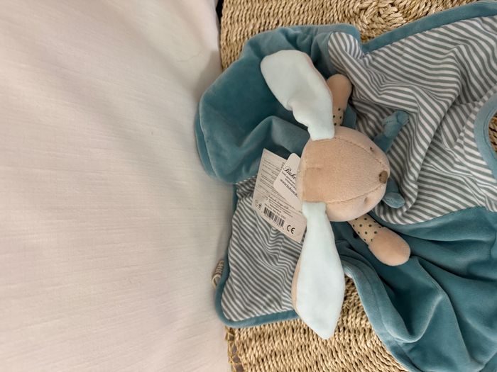 Doudou plat lapin bleu - Baby Bunny Baby Rug Bukowski - photo numéro 4