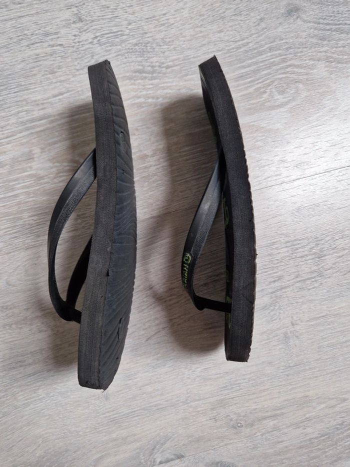 Tongs Olaian 33/34 noires et vertes - photo numéro 4