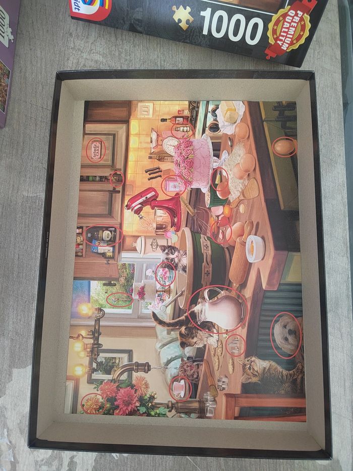 Puzzle Secret, à la Table de la Cuisine – 1000 pièces – Complet - photo numéro 4