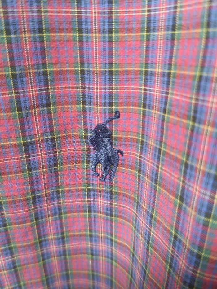 🟣 Chemise Ralph Lauren à Carreaux Rouge & Bleu – Taille 17 1/2 / 34-35 (Yarmouth – L homme) - photo numéro 6