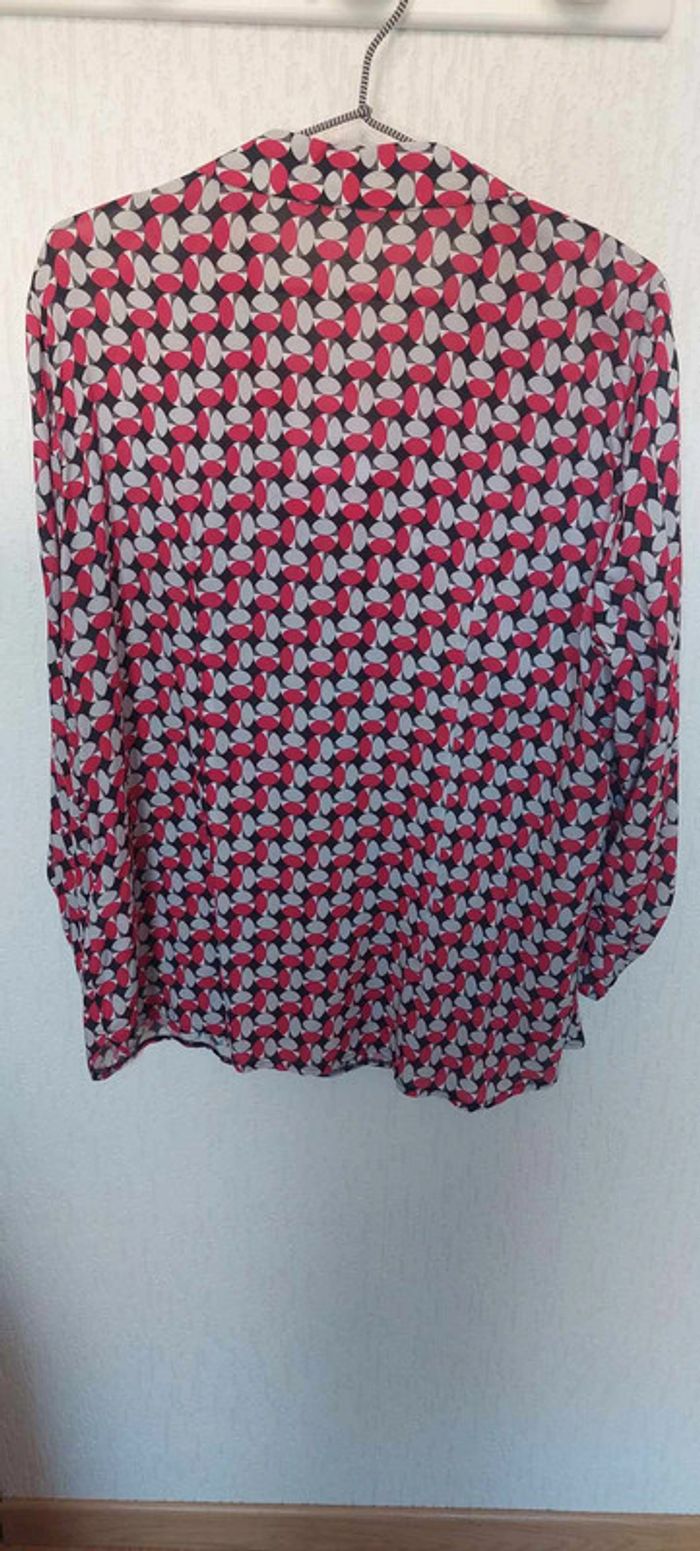 Superbe chemisier femme Armand Thiery taille 4 viscose EcoVero imprimé graphique neuve - photo numéro 4