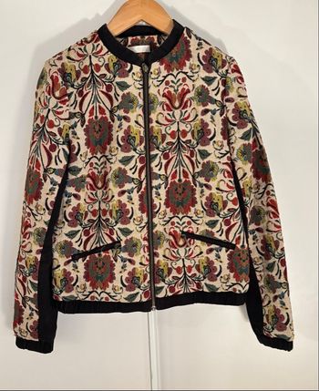 Veste Promod jacquard style tapisserie Motif floral vintage Taille 40