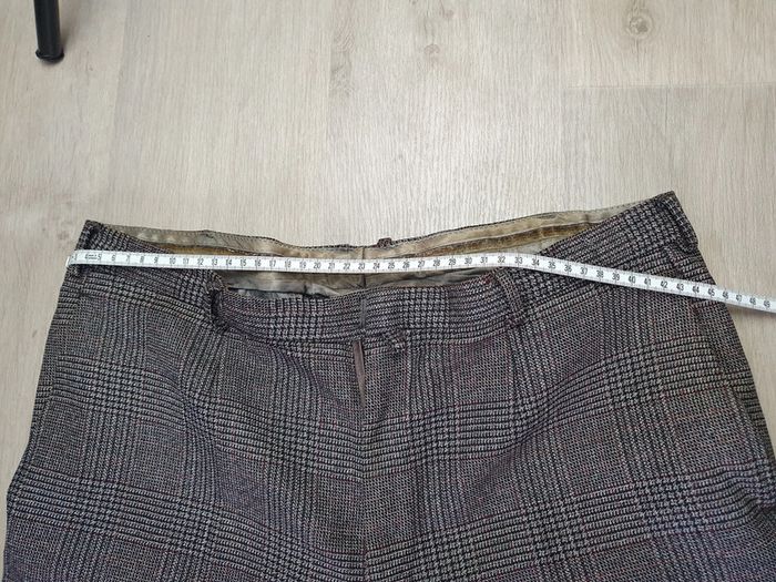 Pantalon Costume Laine Marron / Beige - photo numéro 8