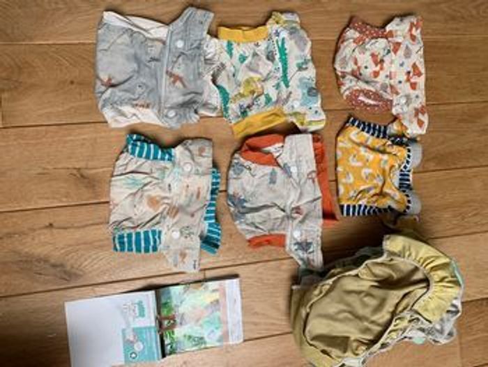 Lot couches lavables culla di tebi taille M + prépliés XKKO