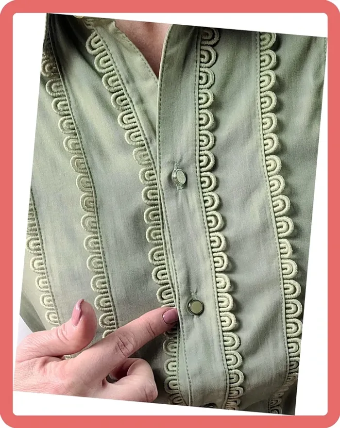 Chemise en tencel et dentelle, Taille S, NEUVE avec étiquette - photo numéro 8