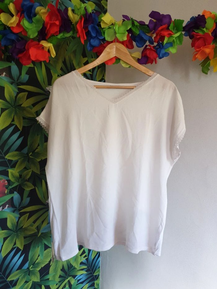Blouse detail dentelle