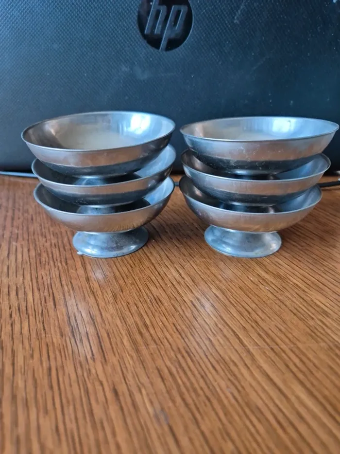 lot de 6 coupes en inox