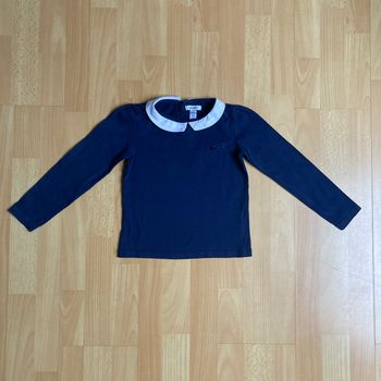 T‑shirt manches longues col claudine Okaïdi – Marine – 6 ans (116 cm)
