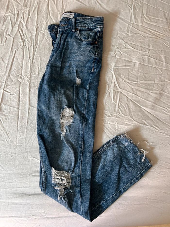 Jeans boyfriend troué, taille 34