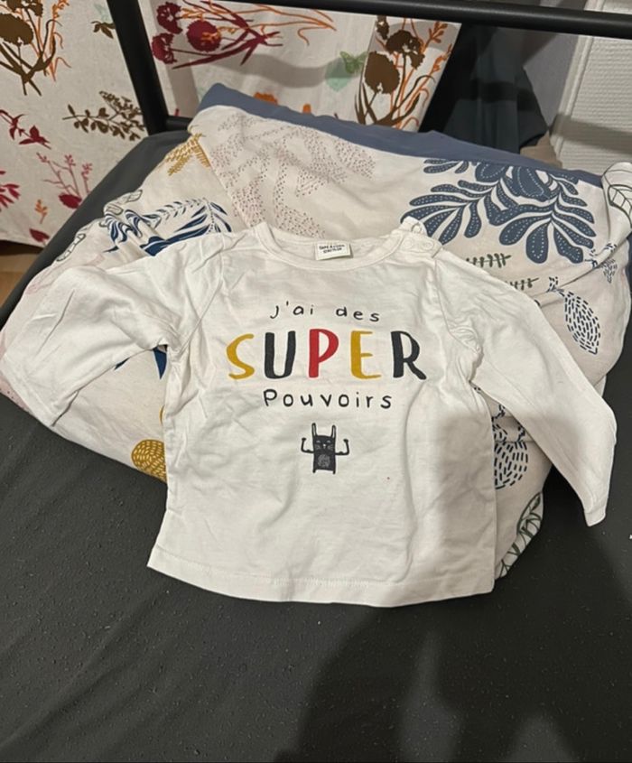 Tee-shirts ML bb garçon taille 12mois🐼
