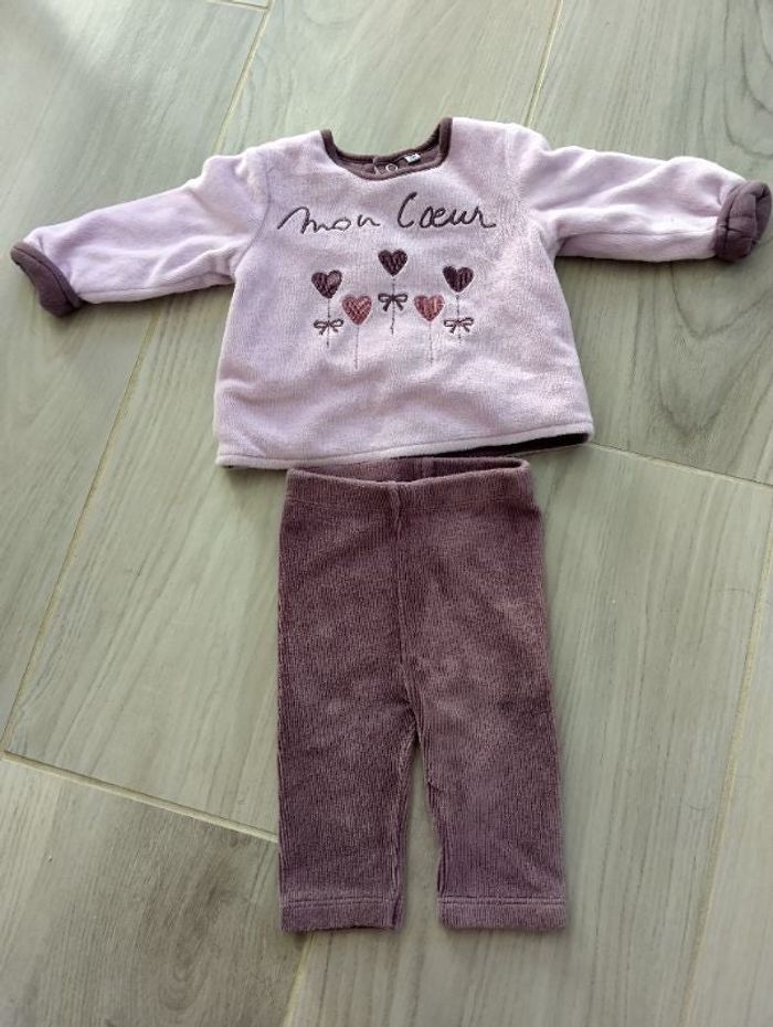 Ensemble velours 3 mois