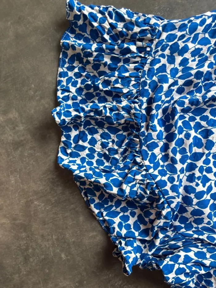 Robe mango bleu et blanche taille L en très bon état - photo numéro 5