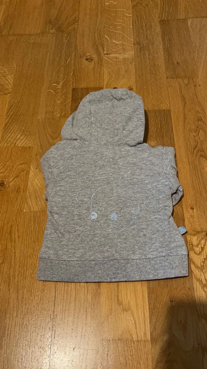 Veste 1 mois réversible gris et bleu in extenso - photo numéro 2