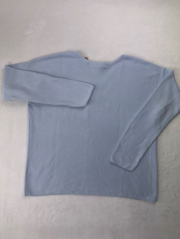 Pull / sweat Tommy Hilfiger femme col V manches longues bleu clair taille M excellent état #02025 - photo numéro 6