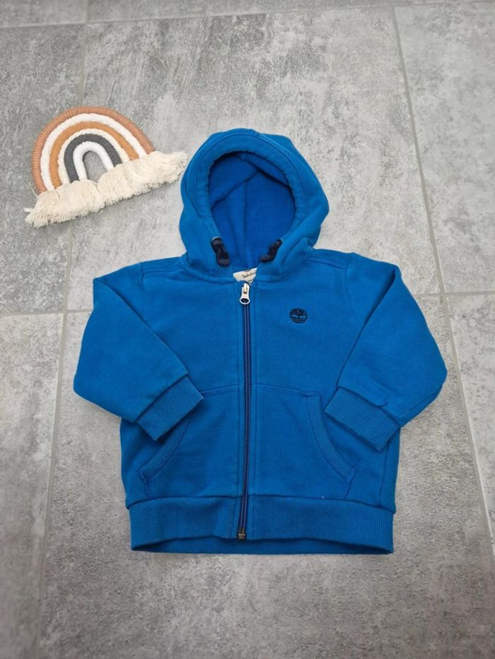 Sweat Timberland zippé bébé garçon 18 mois logo brodé parfait état