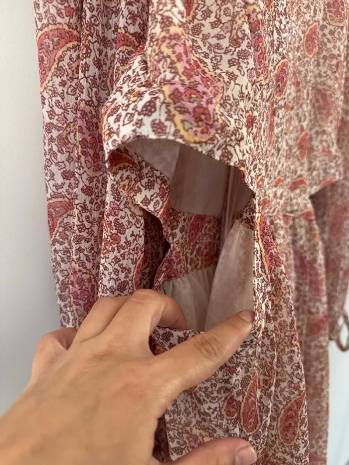 👗🌻 magnifique robe d’été légère à motif- taille L   - neuf sans étiquette -Mango - photo numéro 5