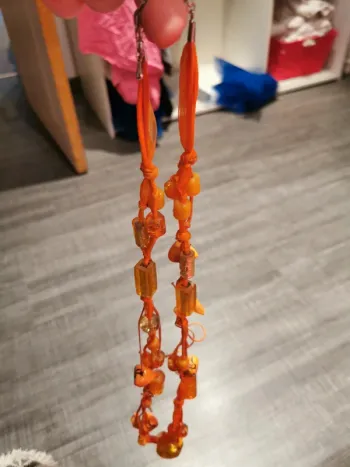 Collier long orange
