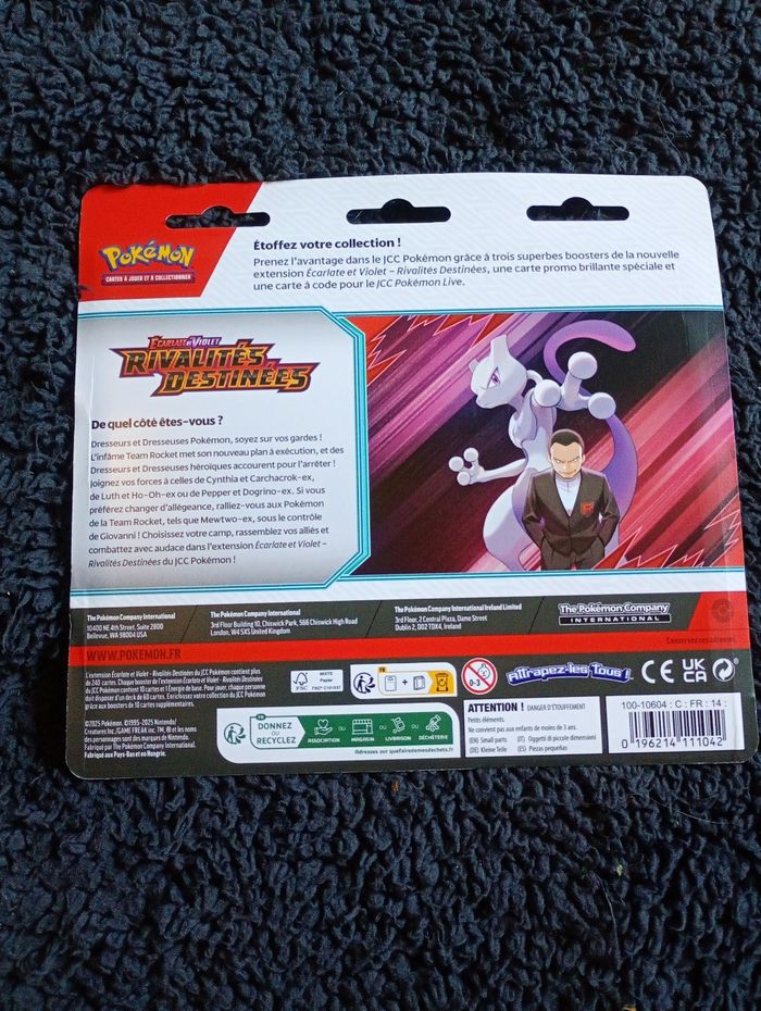 Pokémon Tripack Rivalités Destinées – Promo Zéblitz FR scellé - photo numéro 2