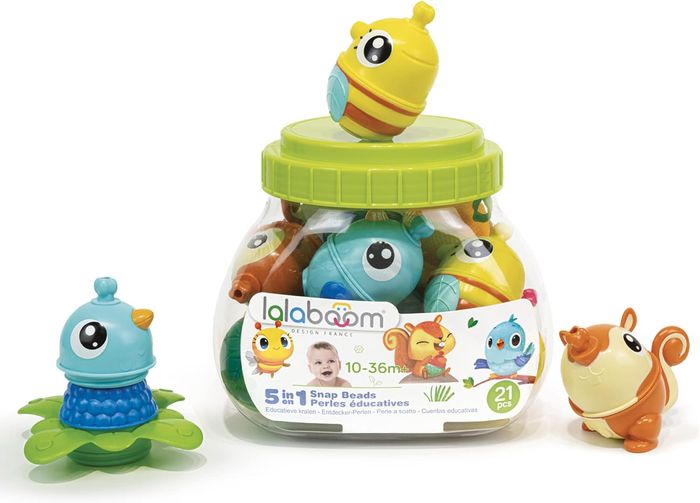 Lalaboom - Jouet d’Eveil Educatif - Coffret Grosses Perles Animales- Construction Formes et Couleurs - photo numéro 2